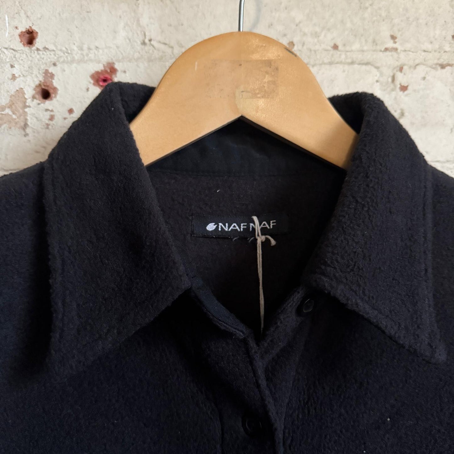 1990s Black Naf naf Fleece Zip Up Jumper