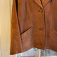 1960s Brown Suede Blazer Jacket Coat