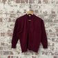 Vintage 1960s 1970s Maroon Knitted Cardigan Jumper