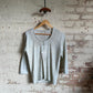 1970s Grey Unusual Long Sleeve Top