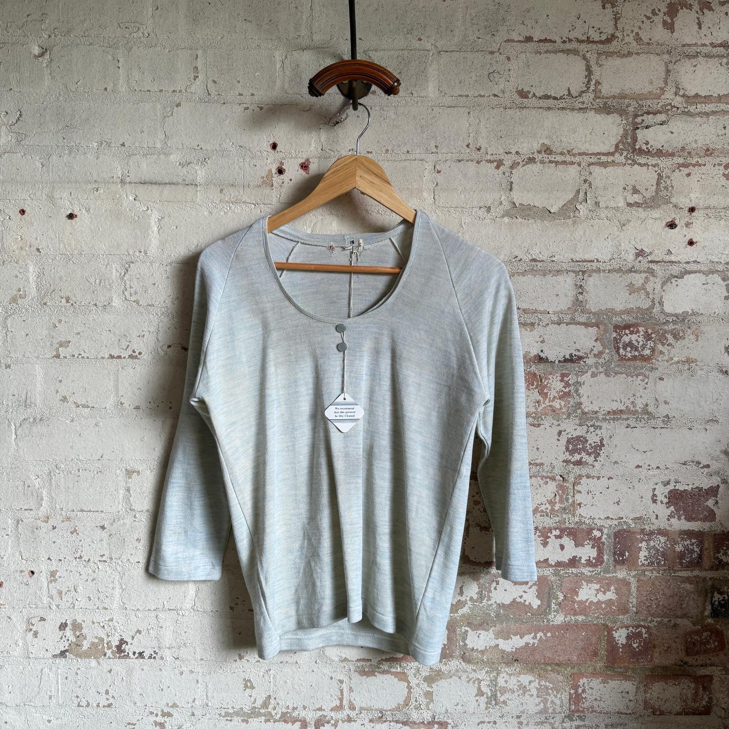 1970s Grey Unusual Long Sleeve Top