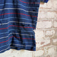 1960s Blue Distressed Striped British Polo Shirt Top
