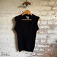 1970s Black Knitted Tank Top Sweater Vest Jumper