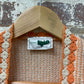 Vintage 1970s 1980s Peach Knitted Cardigan Jumper