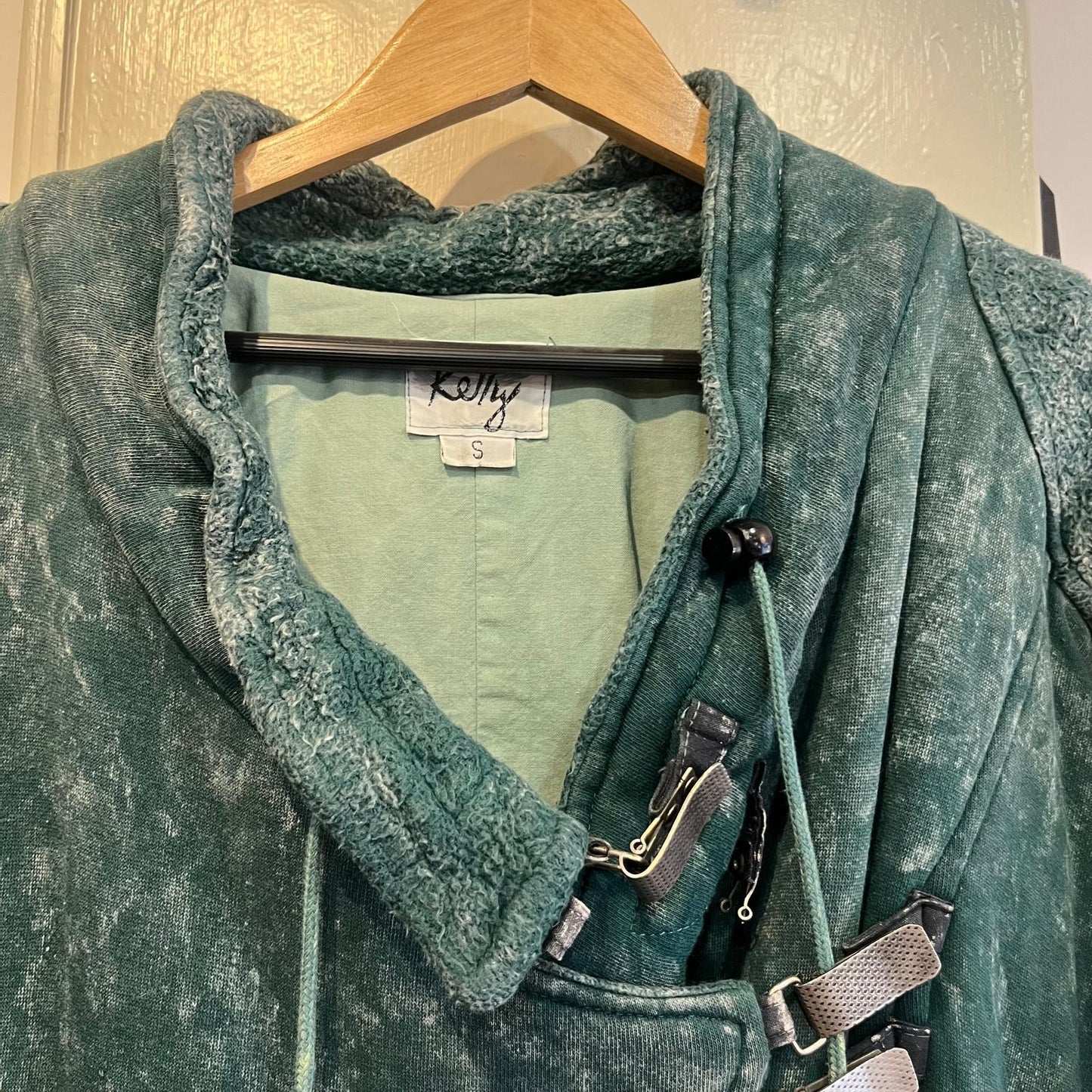 1970s 1980s Green Unusual Padded Italian Jacket