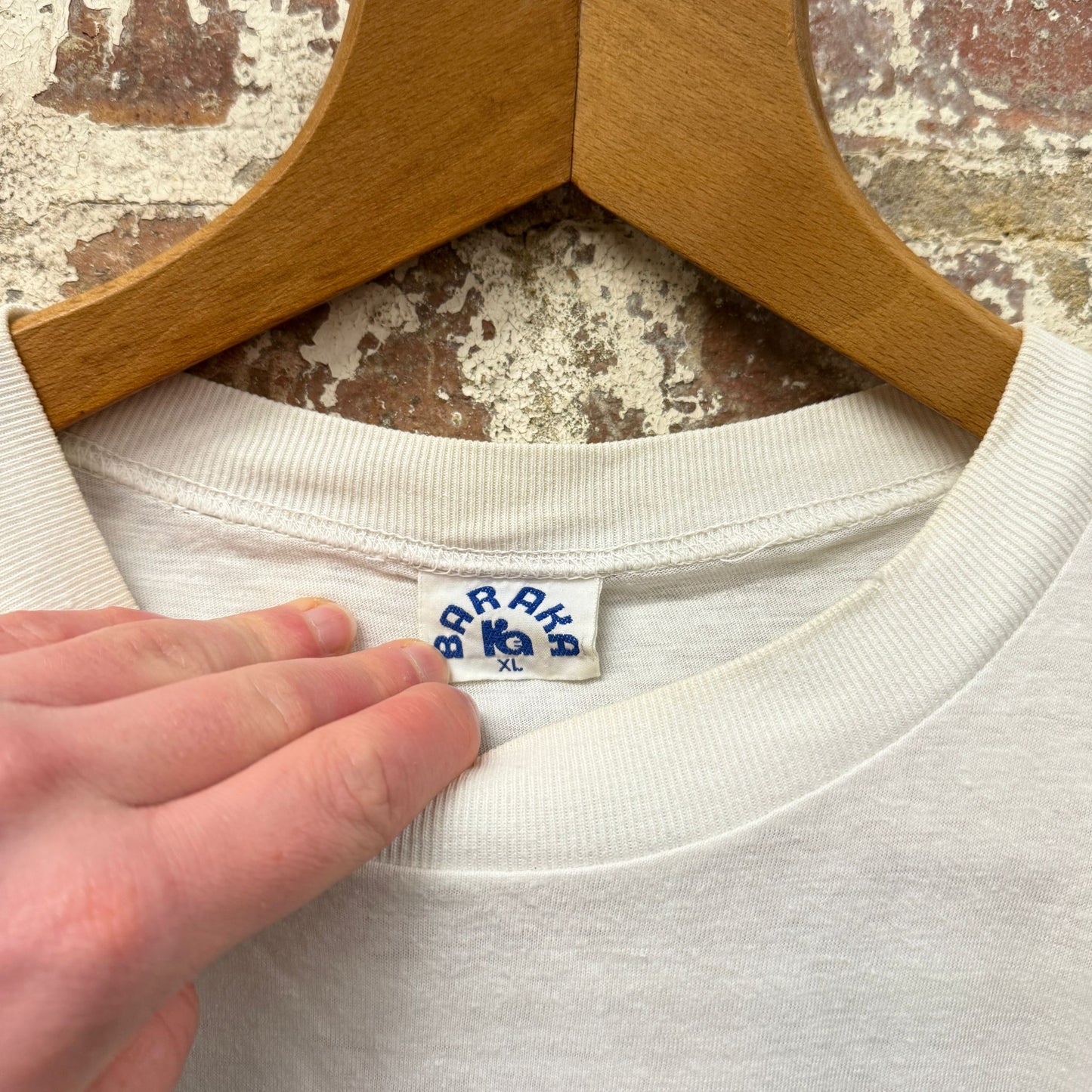 1980s White British Military Graphic T-Shirt