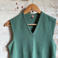1960s Turquoise Knitted Sweater Vest Tank Top Jumper