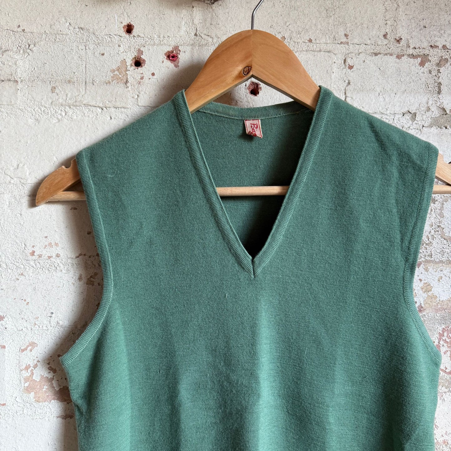 1960s Turquoise Knitted Sweater Vest Tank Top Jumper