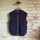 1980s Purple Reversible Cotton Knitted Gilet Jacket