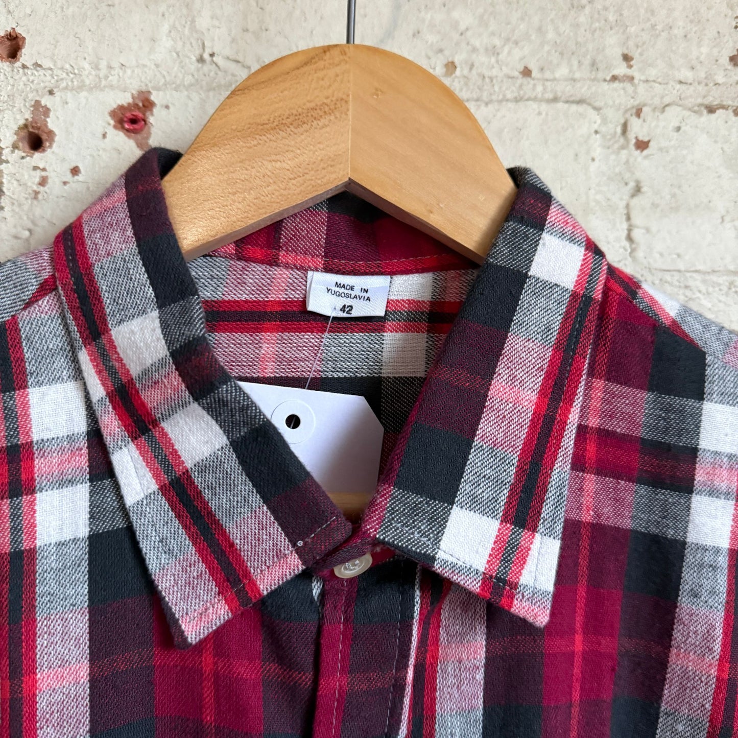 1980s Long Sleeve Red Checkered Shirt