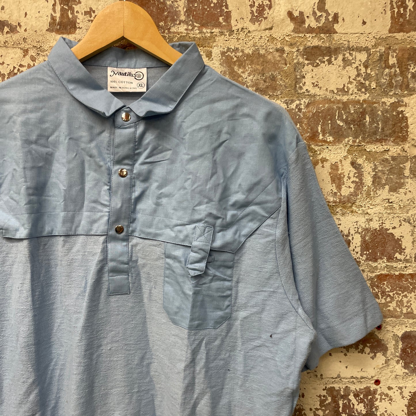 Vintage 1980s 1990s Blue Knitted Shirt