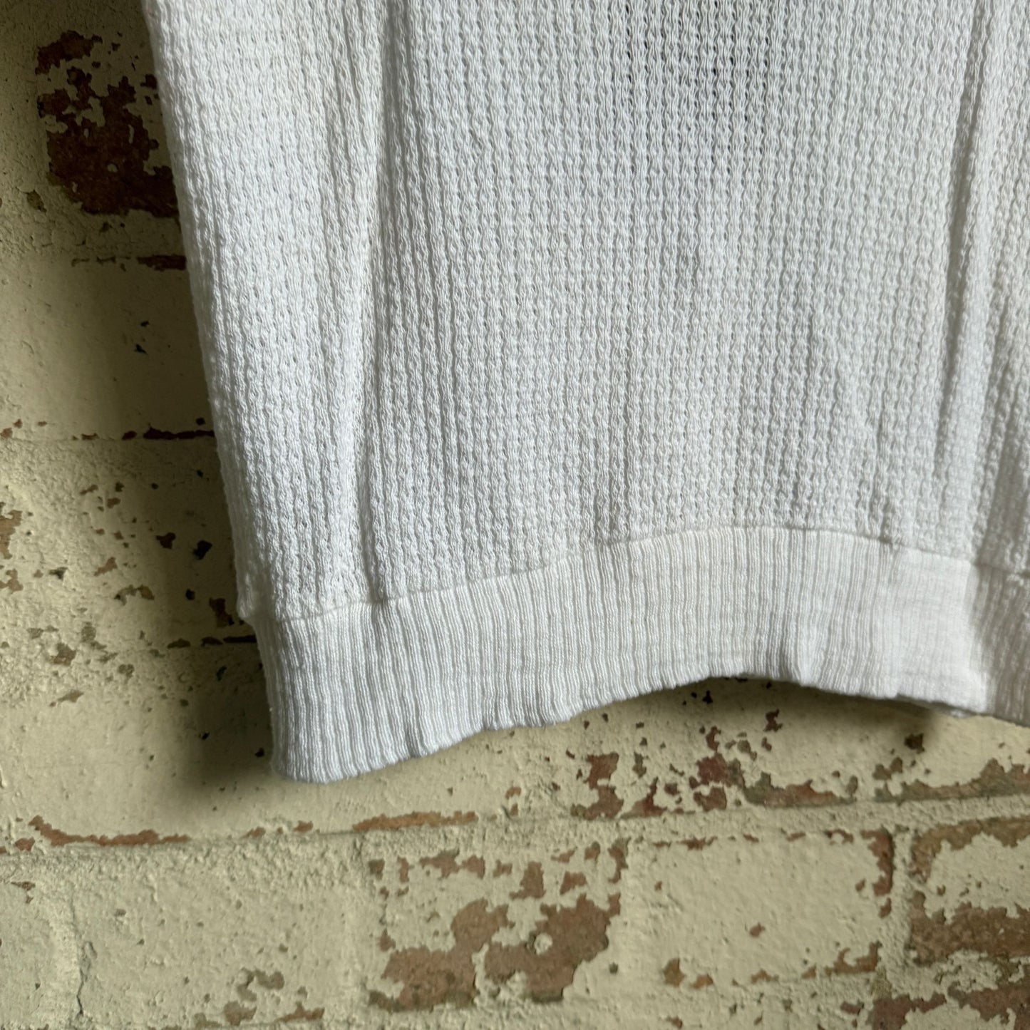 1970s Blank White Ribbed T-Shirt