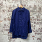 Vintage 1950s 1960s Navy Blue Deadstock Work Shirt