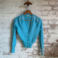 1960s Baby Blue Wool Knitted Cardigan Jumper