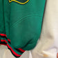 1970s 1980s Green Graphic Sweatshirt Bomber Jacket