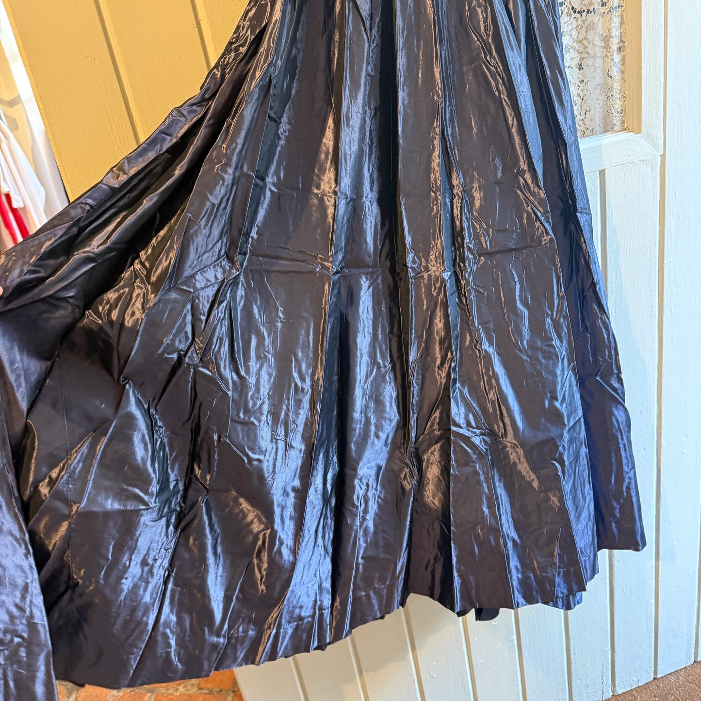 1940s Dark Purple Long Evening Dress