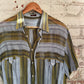 1970s Unusual Linen Ellesse Striped Shirt