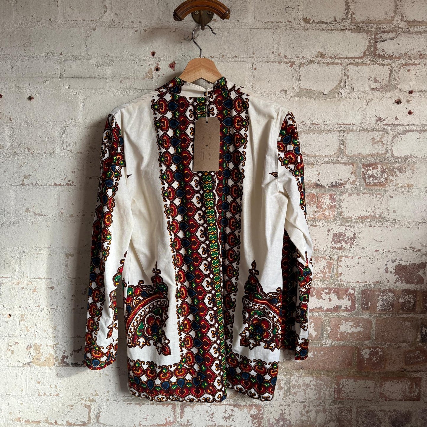 1980s Patterned Tunic Shirt