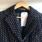 1970s Black Velvet Patterned Blazer Jacket