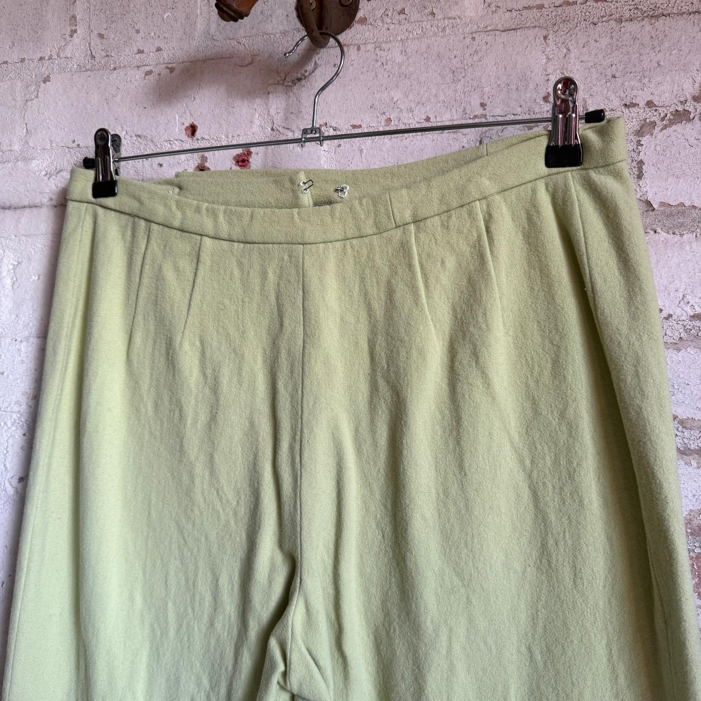 1960s Lime Green Wool Pedal Pushers Trousers