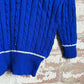 1970s Blue Knitted Cricket Style Jumper