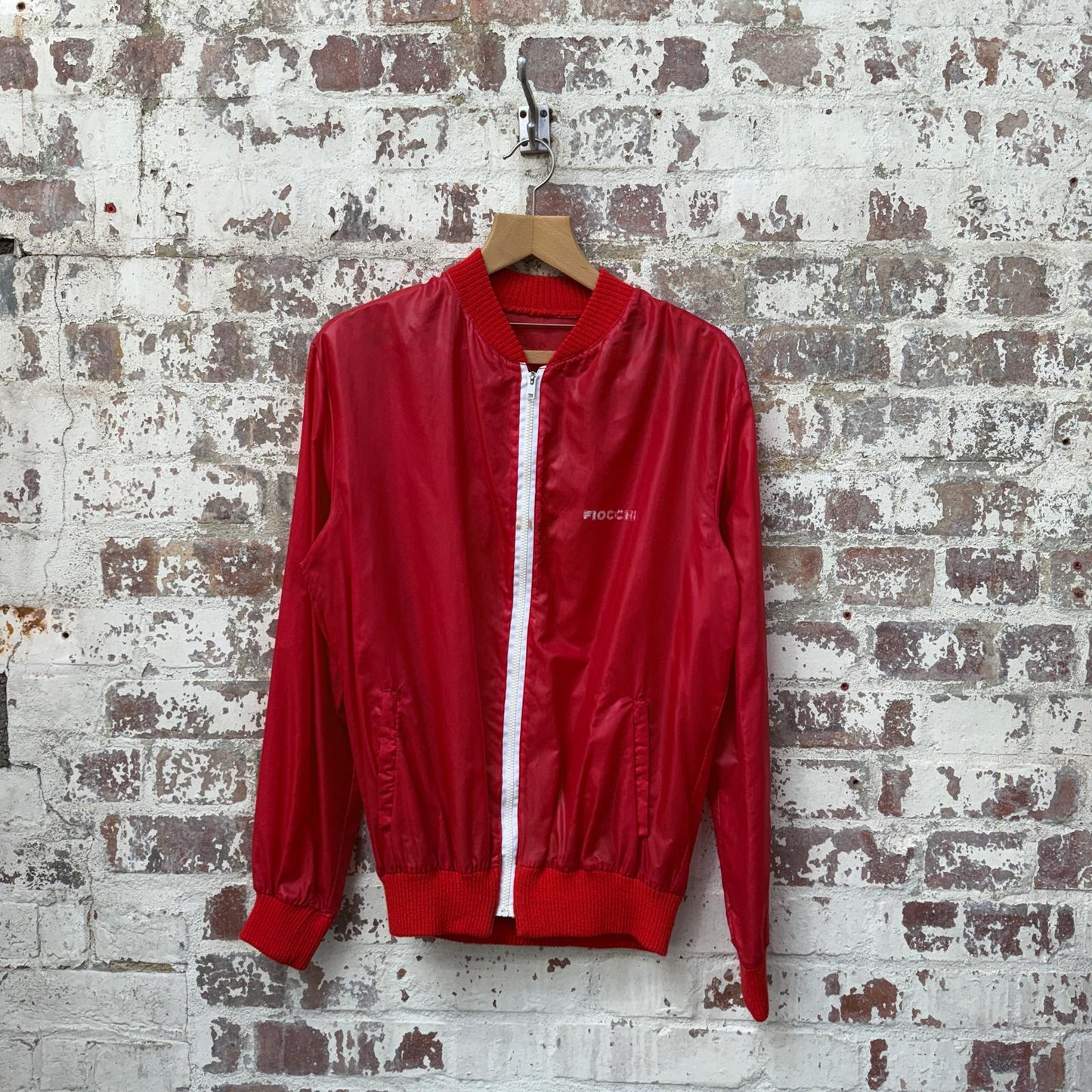 1980s Red Zip Up FIOCCHI Cagoule Jacket