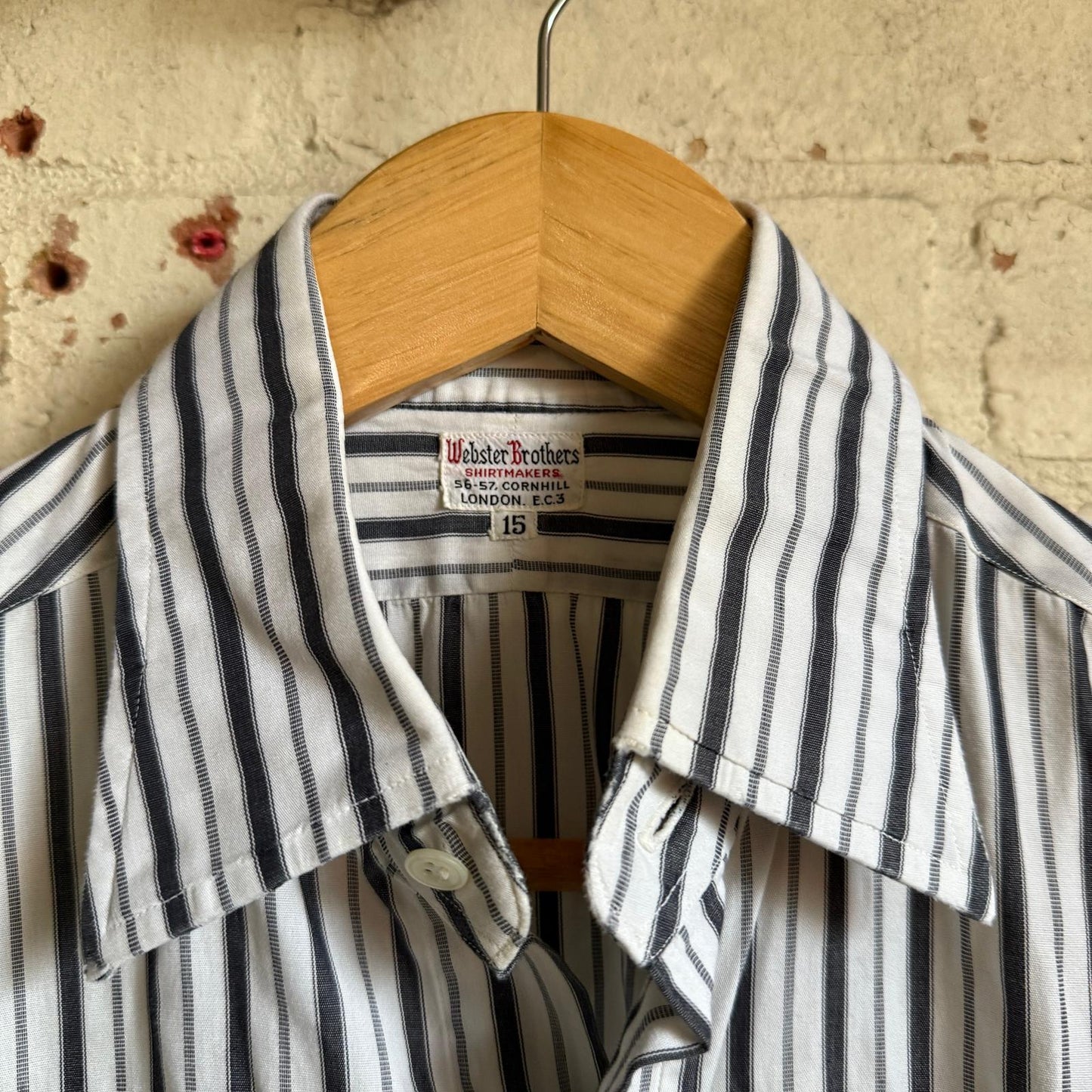 1950s British Striped Formal Shirt