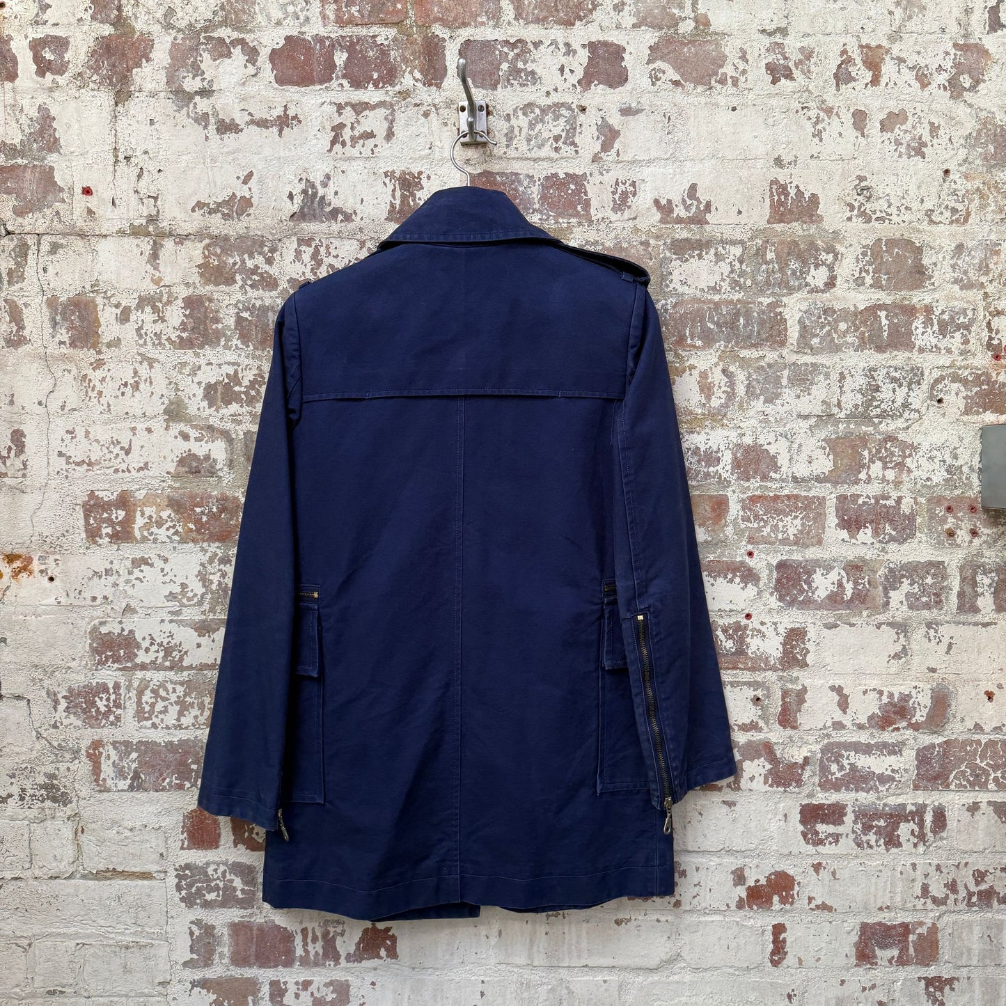 Navy Alexander McQueen Zip Cotton Jacket