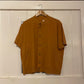 1980s Mustard Cotton Buttoned Unusual Shirt