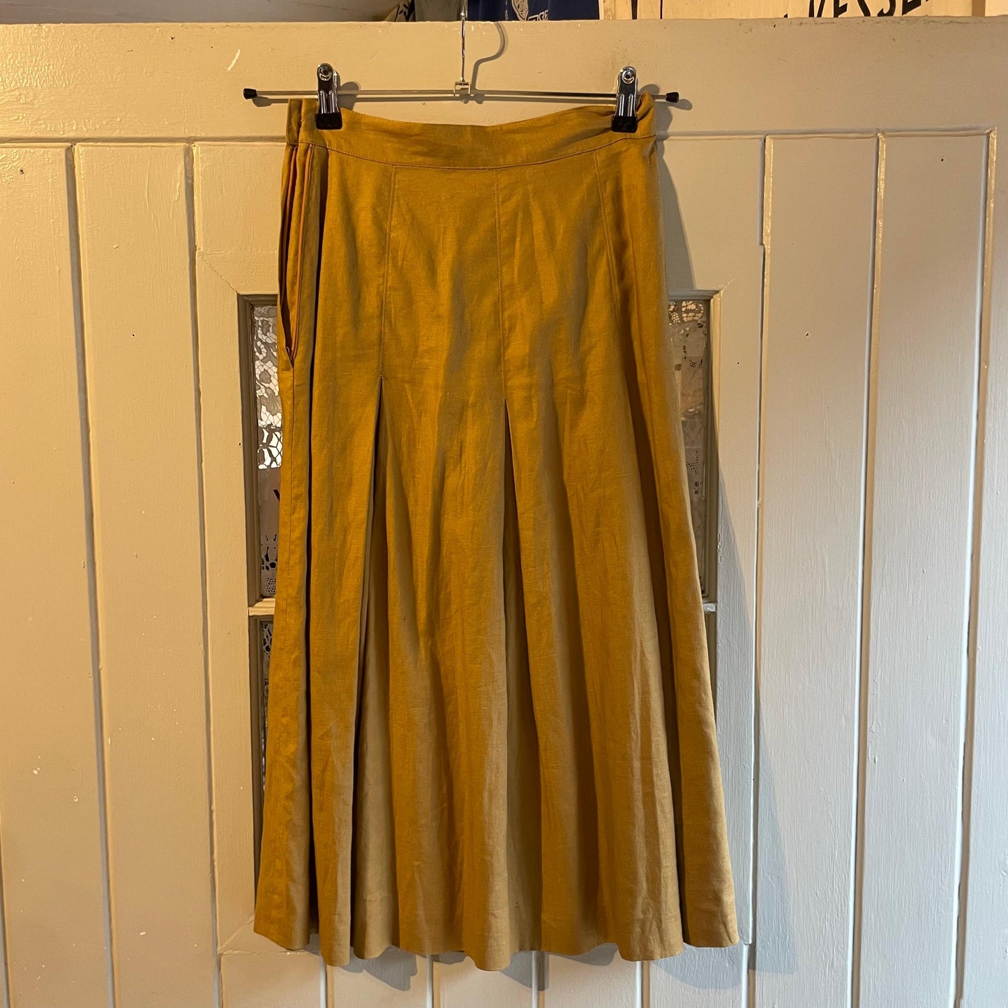 1970s Mustard Yellow Monsoon Skirt