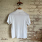 1970s White Textured Knitted Polo Shirt Top