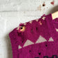 1980s Burgundy Patterned Knitted Tank Top Jumper