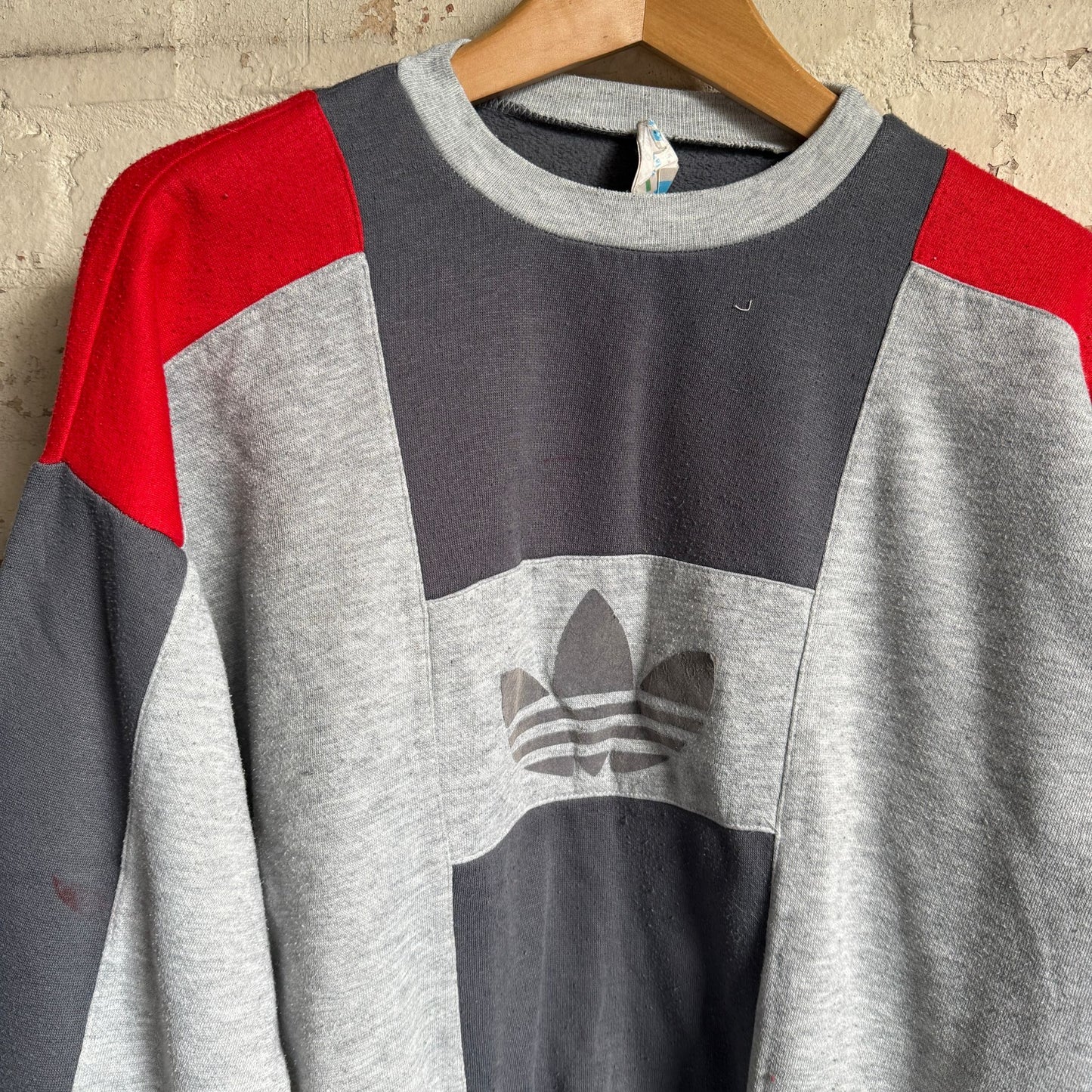 1980s Grey Trefoil Adidas Sweatshirt