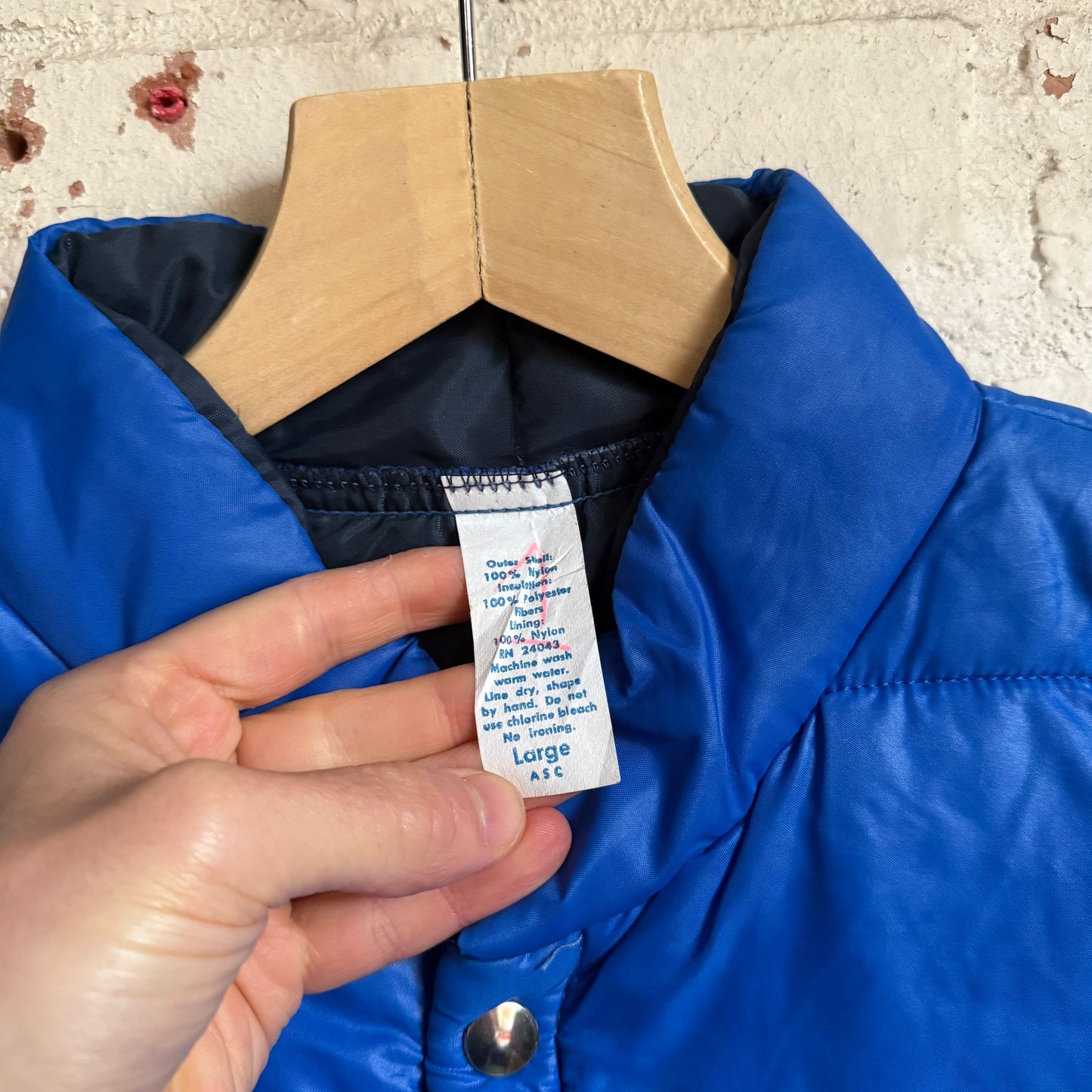 1980s Blue American Puffer Down Gilet