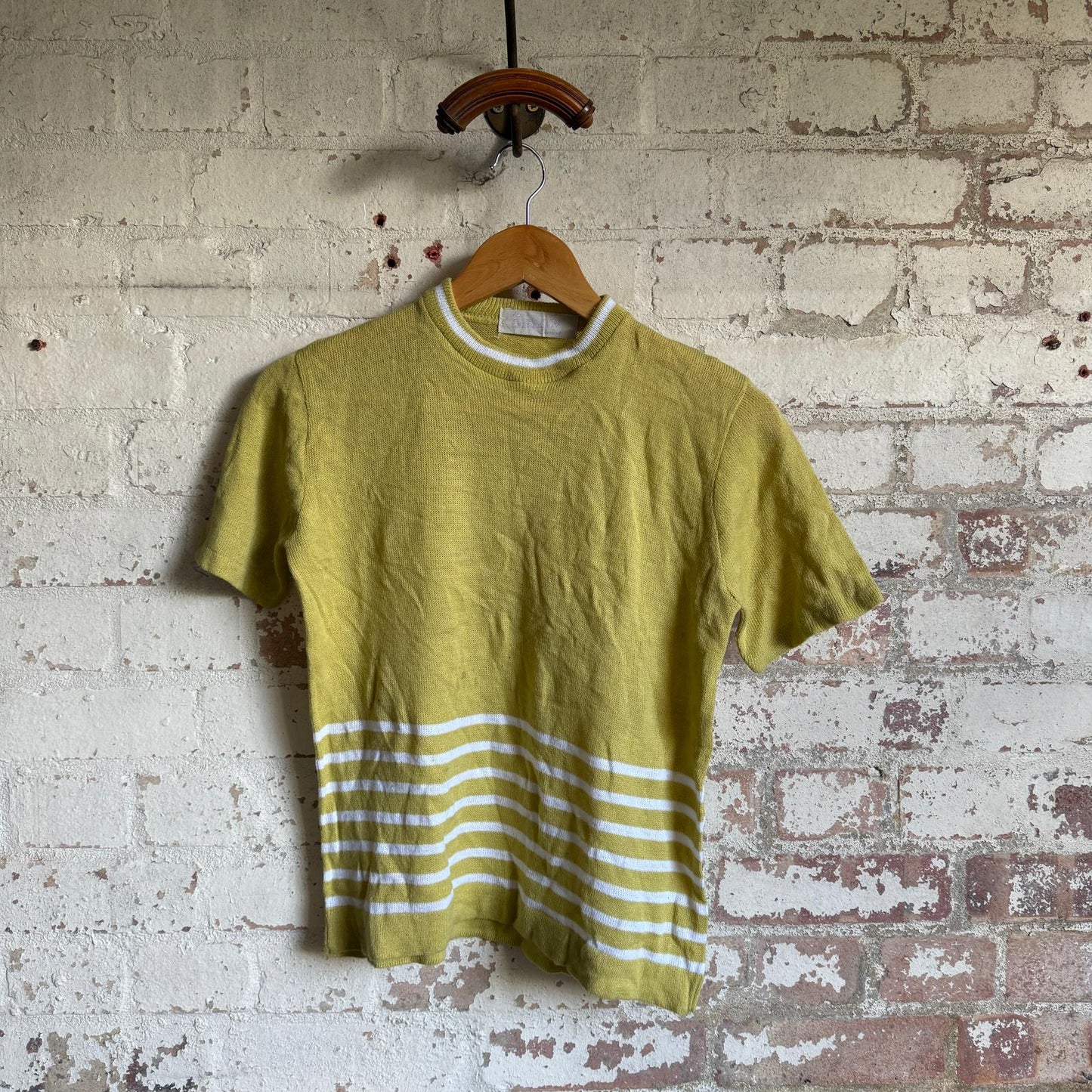 1970s Yellow Striped Knitted T-Shirt