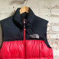 2000s Black and Red The North Face Gilet Jacket