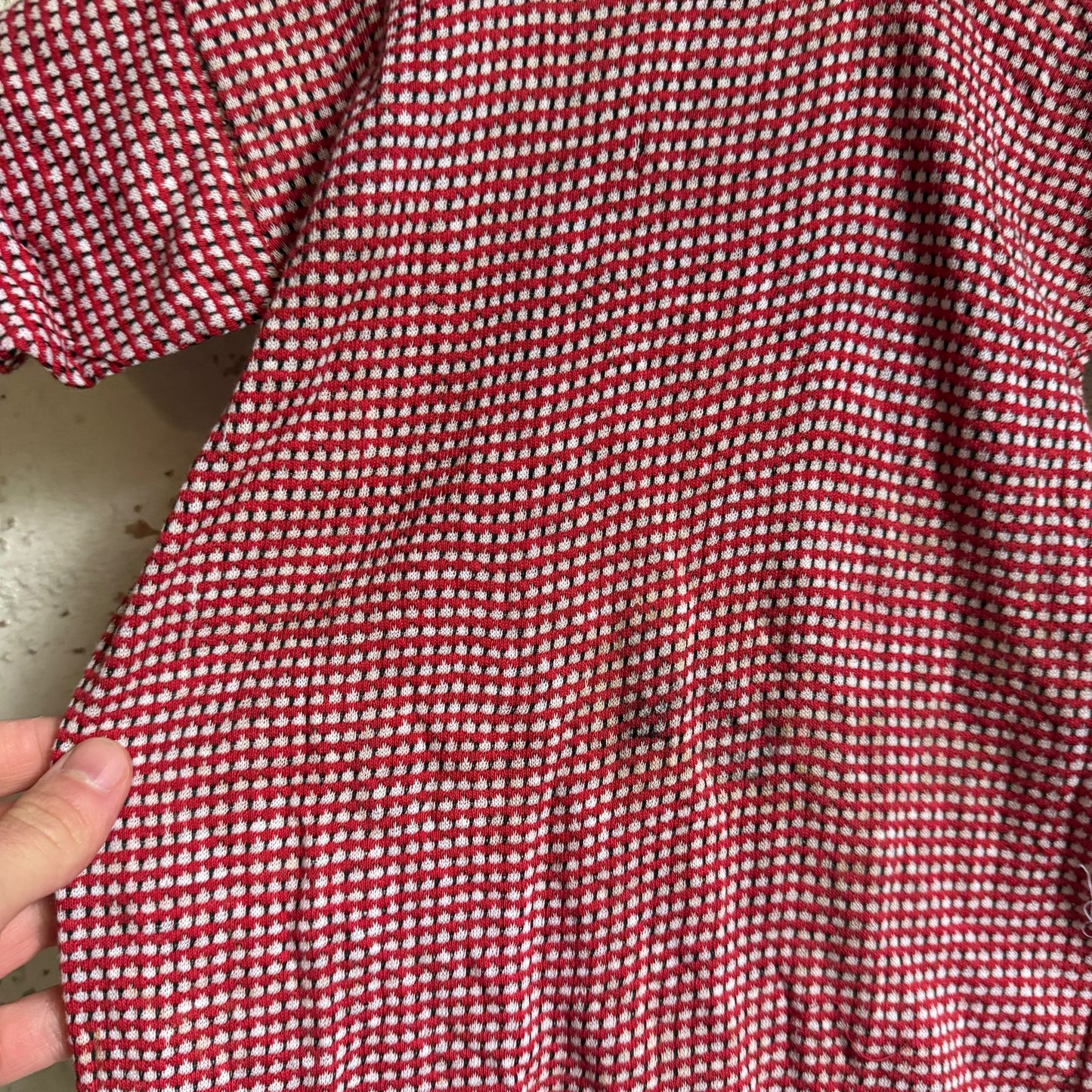 1950s Red Unusual Patterned T-shirt