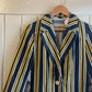 1970s Black Yellow Mod Boating Striped Blazer Jacket