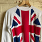 1980s White Union Jack Graphic Sweatshirt