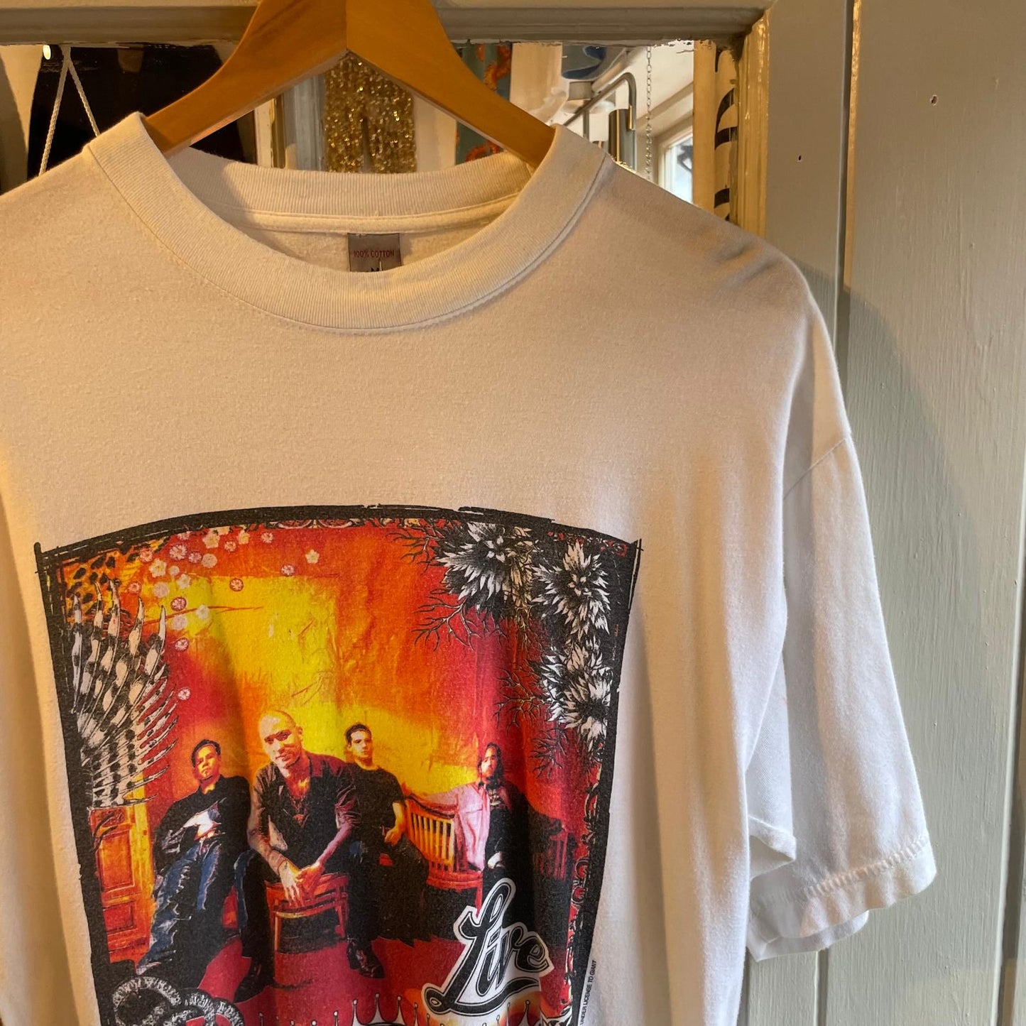 2000 White Graphic Band T-shirt