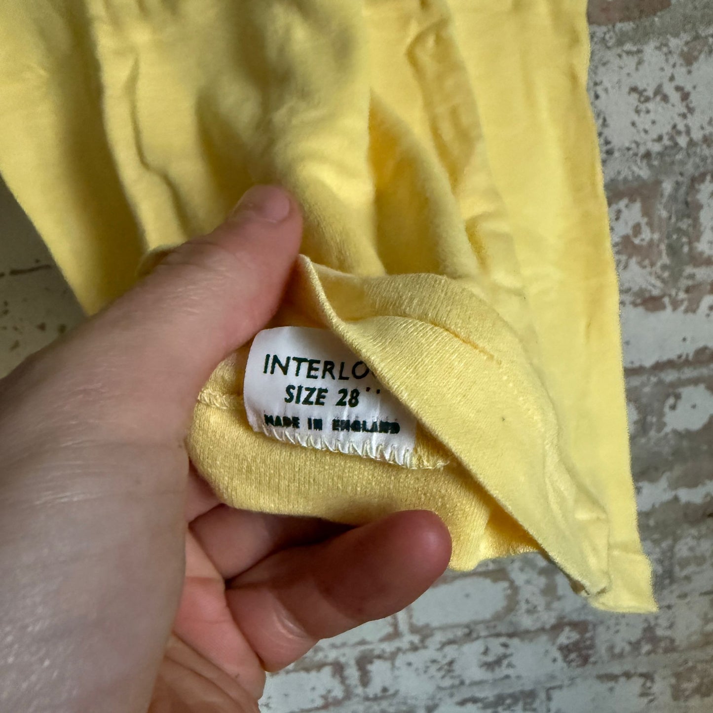 1970s Yellow Short-sleeved Blank T-shirt