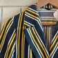 1970s Black Yellow Mod Boating Striped Blazer Jacket