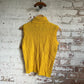 1970s Mustard Yellow Turtle-Neck Vest Knitted Jumper