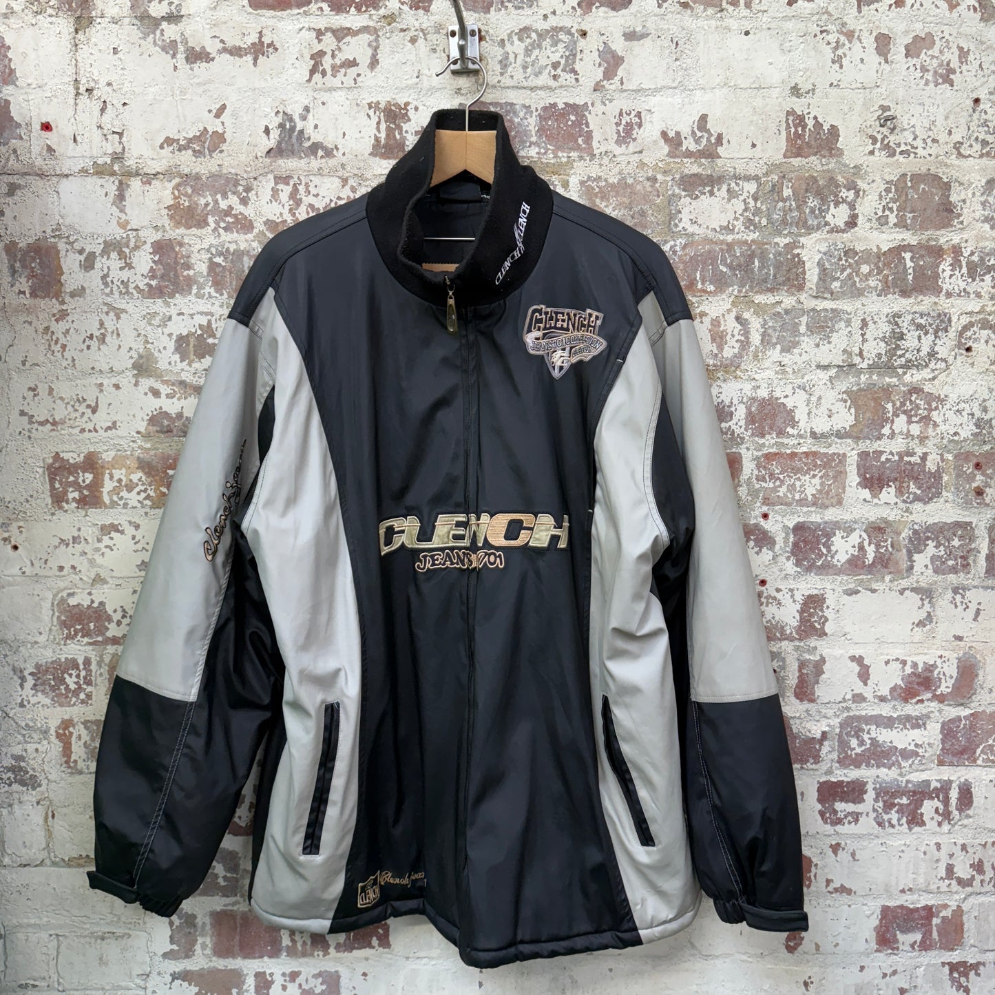 2000s Y2K Black Clench Jacket Coat