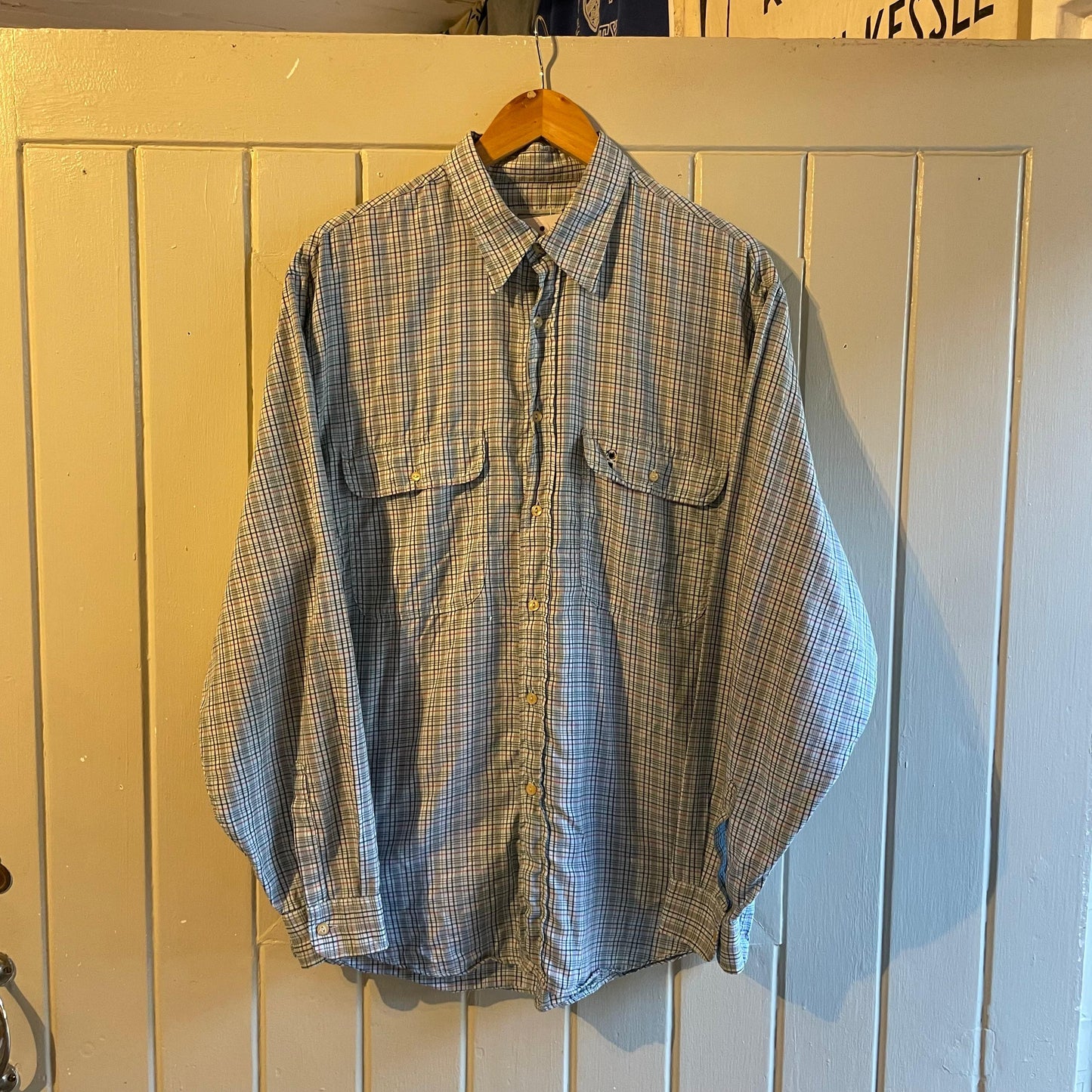 1980s Oliver Valentino Checkered Button Shirt