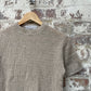 Vintage 1970s 1980s Beige Knitted Short Sleeved Jumper Shirt