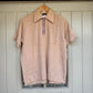 1970s Beige Towelling Zip Italian Shirt