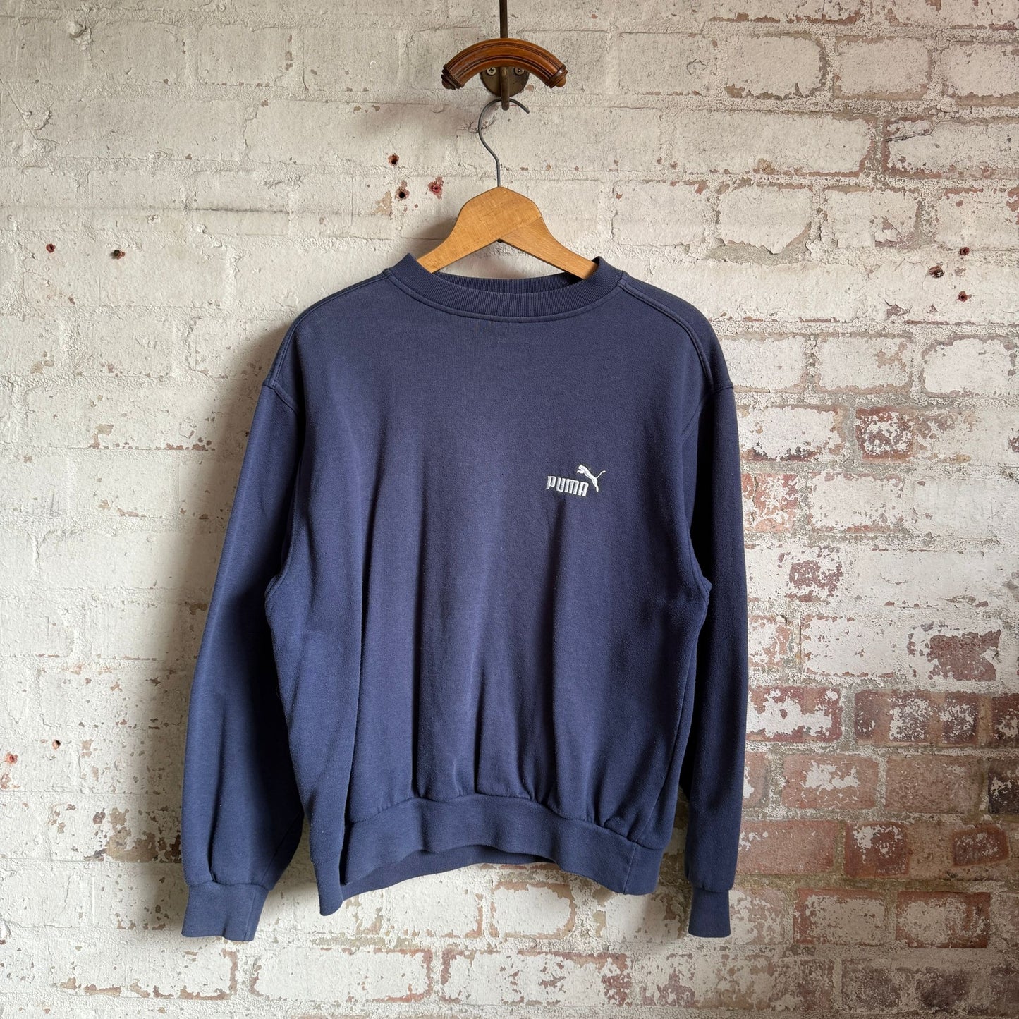 1990s Navy Faded Puma Sweatshirt