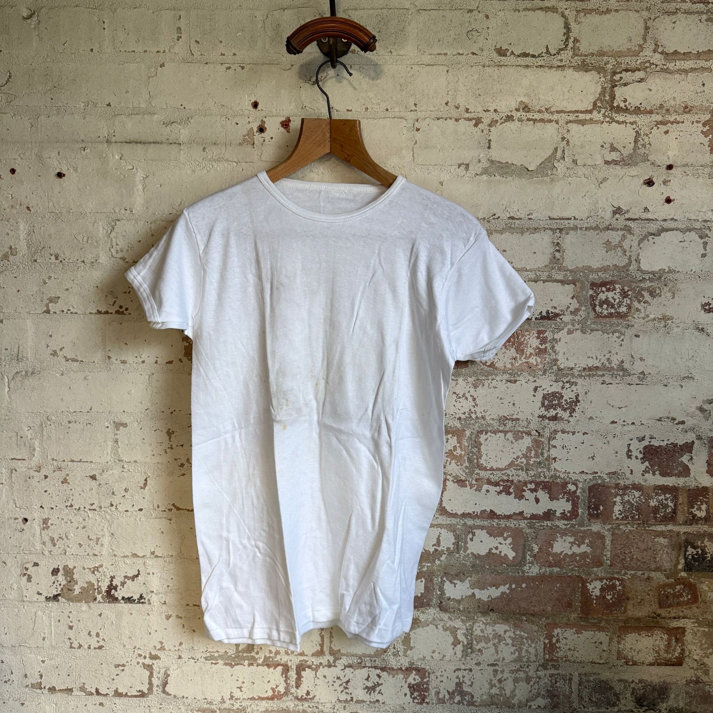 1970s White Short-Sleeve Blank Ringer T-shirt