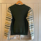 1970s Green Patterned Zip-up Jumper